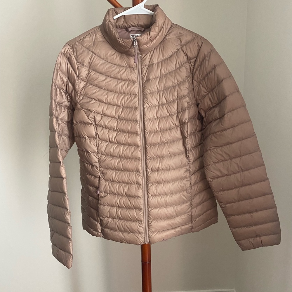 32 Degrees Lightweight Quilted Puffer Jacket - Taupe